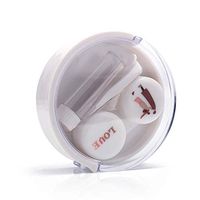 Contact Lens Box Cute Contact Lens Travel Case Contact Lens Case Container Holder Storage Box Portable Contact Lens Travel Kits Cute Mini (White)