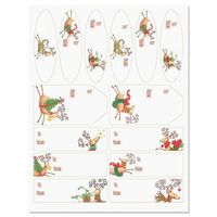 Tiny Reindeer Labels - Set of 42