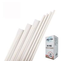 Molly & Luke Premium Paper Drinking Straws | 200 Individually wrapped, Dye Free Paper Straws | 100% Biodegradable Paper Straws | 7 ¾ Inches Long | For Drinking and Carry On The Go!