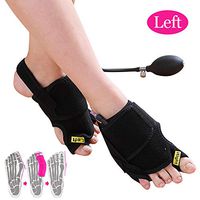 Big Toe Straightener Inflatable Bunion Corrector Pneumatic Orthopedic Support Splint for Night Hallux Valgus Pain Relief, Hammer Toe Straightener, Bunion Surgery Recover,Black,Left