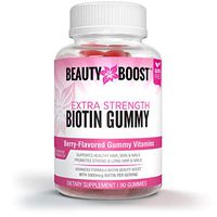 BeautyBoostMD Extra Strength Biotin Gummies – Pure Biotin 5000 mcg (90 Count, 45-Day Supply), Berry-Flavored Biotin Supplement for Hair Growth