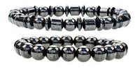 Unisex Magnetic Hematite Therapy Bracelets Mix Set of Two, Metal Therapy, Bracelets for Pain Relief, Hematite Jewelry for Men & Women