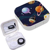 Portable Contact Lens Case Box Travel Kit Mirror + Bottle + Tweezers Container Holder [ Cartoon Fantasy Food ]