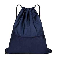 Unisex Drawstring Bag, Liraly Ladies Beach Bag Outdoor Fitness Sport Bags Bundle Pocket backpack(Navy)