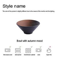 AXZHYX Bowl Bowl Cutlery, Bowl, Ceramic Bowl, Vintage, Japanese Style Kitchen Restaurant Gift Hotel Tableware Home Noodles Boiled Fish Soup Bowl (Color : C, Size : 9inch)