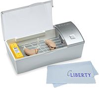 DryMax Hearing Aid Dryer Dehumidifier by Dry and Store - Includes Free 6-Month Supply of Dry Brik Minis and a Liberty Cleaning Cloth (DryMax)