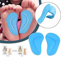 Kids Gel Orthotics Arch Support Pads - O/X Type Leg Corrective Insole, Silicone Leg Posture Corrector, Flat Feet Therapy Shock Absorbers Inserts, for Children Plantar Fasciitis Fallen Arches (S)