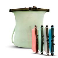 Green Seal Supply Silicone Reusable Food Bag | Eco Friendly On the Go Storage | Food Storage for Work and School | Microwave and Dishwasher Safe | Green