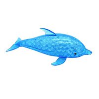 Funny Dolphin Stress Relief Toy,Spongy Bead Stress Ball,Squeezable Stress Toy Stress Relief Time Killing Helper (Blue)