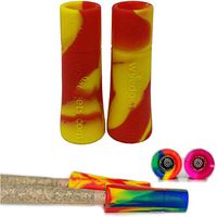 Silicone Cigarette Holder - Smoking Accessories - Tips for Rolling Papers and Raw Papers - 1.5 × 0.28-inch - Camo-fire - Set of 2