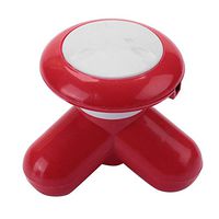 Handheld Back Massager, Mini Hand-Held Massager Scalp Head Neck Shoulders Back Hand Held Portable Personal Massager USB Or Battery Powered (Red)