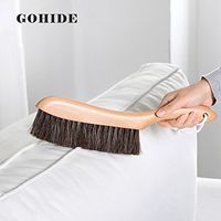 Gohide A Soft Cleaning Brush with Natural Solid Wood Handle and Natural Bristle Brush for Clothes Cleaning, Dust Hair, Sofa, Bed, Bedspread, Carpet Cleaning L:34.5cm, W:8.5cm, H:2.0cm (L) XCX