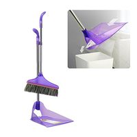Dustpan,ZYooh New Material Home Casual Environmental Recycle Upright Sweep Set Gray dustpan broom sets (Purple)