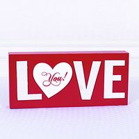 Adams & Co 11x5x1.5 wood sign (LOVE) rd/wh
