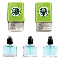 2 Plugables Granny Smith Apple Electric Scented Oil Diffuser Home Fragrancers with 3 (Sea Breeze) Aroma Oils