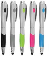 5pc 3-in-1 Capacitive Touch Screen Stylus + Ballpoint Pen + LED Flashlight iPad