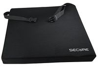 Secure SGSC-1 Gel Wheelchair Cushion with Safety Strap - Gel and Foam Orthopedic Seat Pad for Back Support + Coccyx Tailbone Comfort + Pressure Sore Decubitus Ulcer and Sciatica Pain Relief - 18x16x3