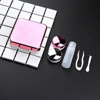 Travel Size Contact Lens Case Box Container Holder Eye Care Kit Set with Mirror (Red)