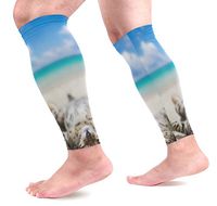 LEVEIS Cooper Girl Hello Summer Funny Cat Calf Compression Sleeves 1 Pair, Leg Performance Support for Shin Splint Calf Pain Relief Men & Women Guards Sleeves for Running Cycling