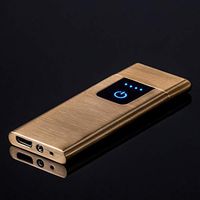 erholi Metal Flameless Windproof Electronic Lighter with Touch Switch Lighters