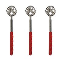Set of 3 Eagle Extendable and Telescopic Back Scratchers with Metal Bear Claw - Red
