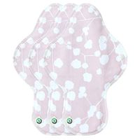 think ECO [Printed Pattern Pad 3p] Organic Reusable Cotton Pads, Menstrual Pads, Sanitary Napkins, Many Pattern, 3 Pads. (Shabby Chic, Day Pad Plus)
