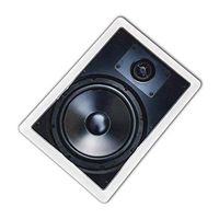 CT Sounds 8" in-Wall Home Theater Audio Speaker - 8 Ohm Impedance, Rotatable Silk-Dome Tweeter, 2-Way, 80W (RMS) | 160W (MAX) Power Per Speaker with Rectangular Protection Panel - Bio in-Wall 8