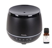 MOKSHA Aromatherapy Diffuser 200ml Bluetooth Speaker PLUS 10ml Lavender Essential Oil Ultrasonic Cool Mist Humidifier LED Lights Portable Waterless Auto Shut-off Timer Adjustable Mist mode (BLACK)