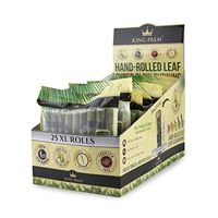 King Palm - Hand Rolled Palm Leaf Wrap Rolls - XL Size - 25 Rolls/Pouch - (8)