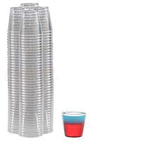 Disposable Plastic Shot Glasses | 1 Oz | 100 Pack | Mini Plastic Cups | Ideal for Tequila, Vodka, Jagermeister | Drinket Collection