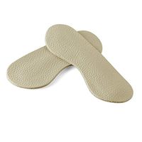 uxcell Leather Heel Cushion Pads Heel Self-adhesive Shoe Insoles for Women Beige Large-3 Pairs