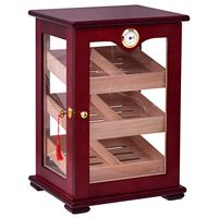 150 Cigars Display Humidor Storage Cabinet with Hygrometer
