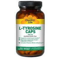 Country Life - L-Tyrosine, 500 mg with Vitamin B-6-50 Vegetarian Capsules