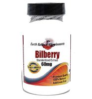 Bilberry Standardized Extract 60mg * 100 Caps 100% Natural - by EarhNaturalSupplements