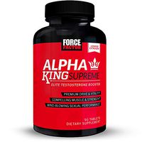 Alpha King Supreme Testosterone Booster w/AlphaFen to Increase Drive & Vitality, Improve Performance, and Build Muscle & Strength, Force Factor, 90ct