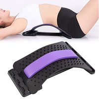 Lower Back Lumbar Massage, Chronic Lumbar Support, Back Massager Lumbar Support Stretcher 3 Adjustable Settings Traction Pad Back Pain Relief Corrector Stretcher for Office Chairs and Car Seats