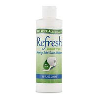 REFRESH Liquid Wipe - Wet Wipe Alternative - Toilet Tissue Moistener Foam 8oz. Refill (1 Pack). Works on Any Toilet Tissue for a Custom Wipe!