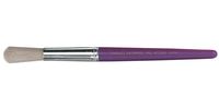 Charles Leonard Creative Arts Round Tip Paint Brushes, Short Stubby Plastic Handle with Hog Bristle, 7.5 Inch, Purple, 12-Pack (73260)