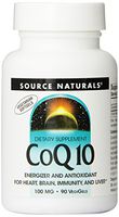 Source Natural Coenzyme Q10 Antioxidant Support 100 mg for Heart, Brain, Immunity, Liver Support - 90 Vegetarian Softgels