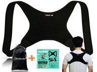 Tumssup (2019 New) Posture Corrector for Men and Women- Back Brace for Improved Posture, Clavicle Support┃Prevent Slouching, Hunching, Kyphosis┃Upper Back Pain Relief