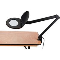 LED Magnifying Lamp With Covered Metal Arm, 8 Diopter, Black