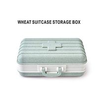 SSTQY Pill Organiser BPA Free Large Capacity Pill Box Hold Vitamins, Cod Liver Oil, Supplements & Medication Weekly AM/PM Portable Pill Case (Color : Gray)