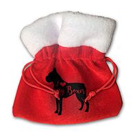 Sfgggerrd Boxer Dog Dog Lover Reusable Kids Christmas Drawstring Pouches Candy Jewelry Gift Bag Santa Present