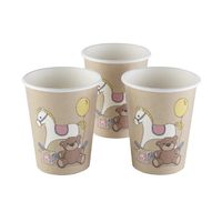 Ginger Ray Rocking Horse & Teddy Vintage Paper Cups (8 Pack), Mixed