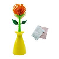Sunflower Kitchen Brush Cleaning Tool Multi-Function Dish Washing Brush Kitchen Bathroom Gadgets Tool (Yellow)