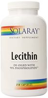 Solaray Lecithin Oil-Free Capsules 1000mg, 250 Count