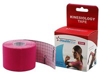 Healthstar Kinesiology Tape 5M, 16ft Roll, Pink | Strong Water Resistant Tape with Long Lasting Adhesive For Sports, Fitness. Pain, Shin Splints, Knee, Shoulder Recovery (Pink)