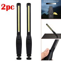 Work Light, 2pc Multifunction Rechargeable COB LED Slim Work Light Lamp Flashlight LED Light Home Decorations, for Home DIY Black