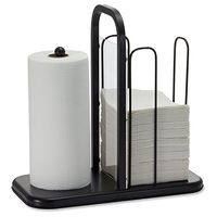 Officemate BreakCentral Breakroom Napkin and Towel Holder, Black (28001)
