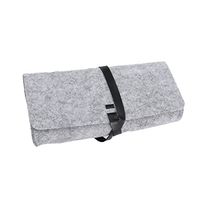 ROSENICE Glasses Case Portable Felt Soft Eyeglasses Sunglasses Protective Roll Up Case Pouch (Gray)